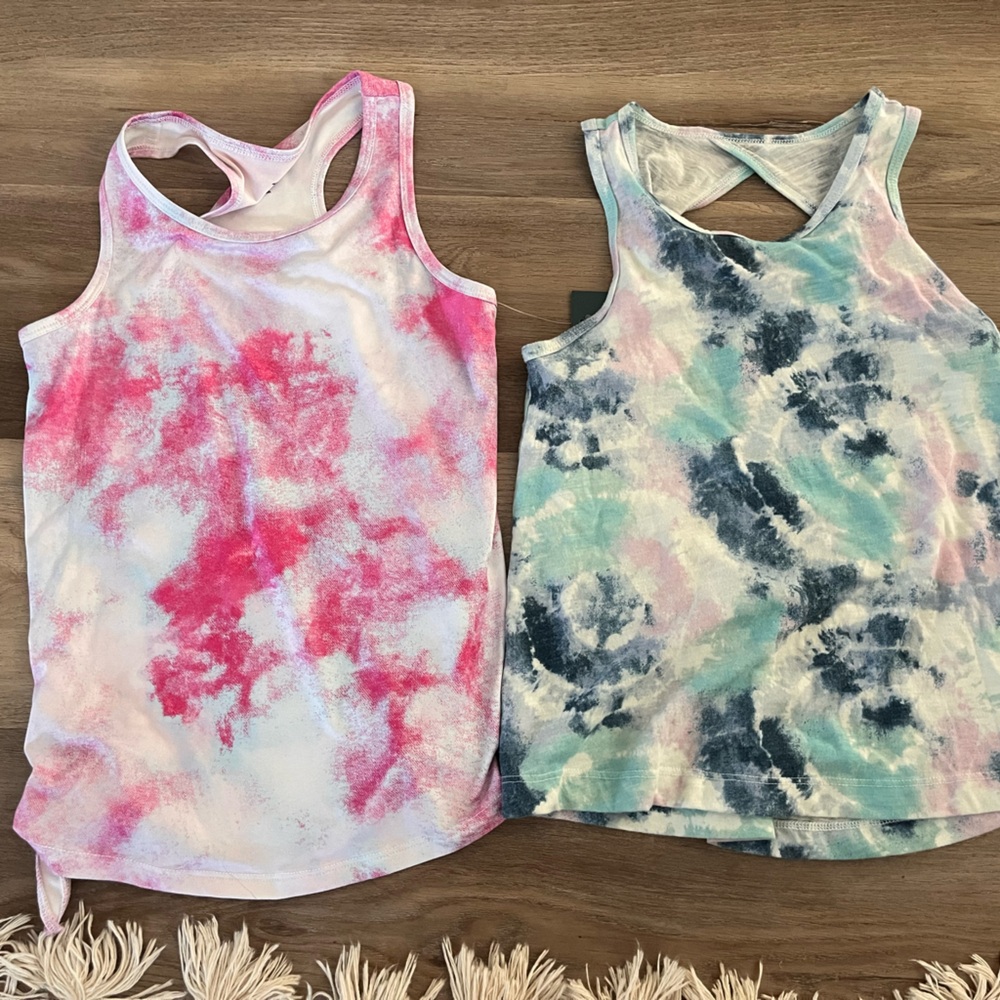 Tek Gear Pink and White Tank Top